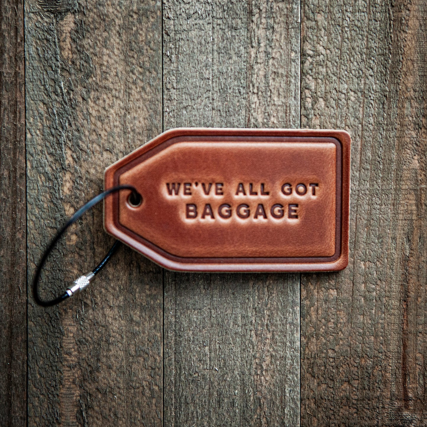 We've All Got Baggage Leather Luggage Tag