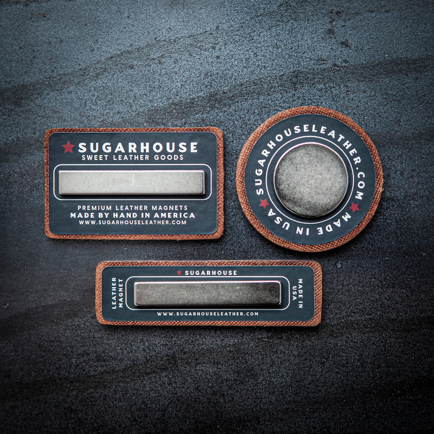 Nashville Tennessee Arc Leather Magnet Block Style