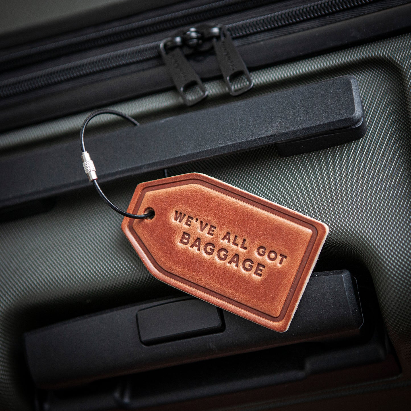 Big Sky Montana Leather Luggage Tag