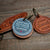 Texas Silhouette Leather Keychain Circle
