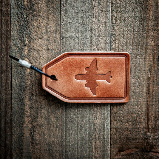 Airplane Silhouette Luggage Tag