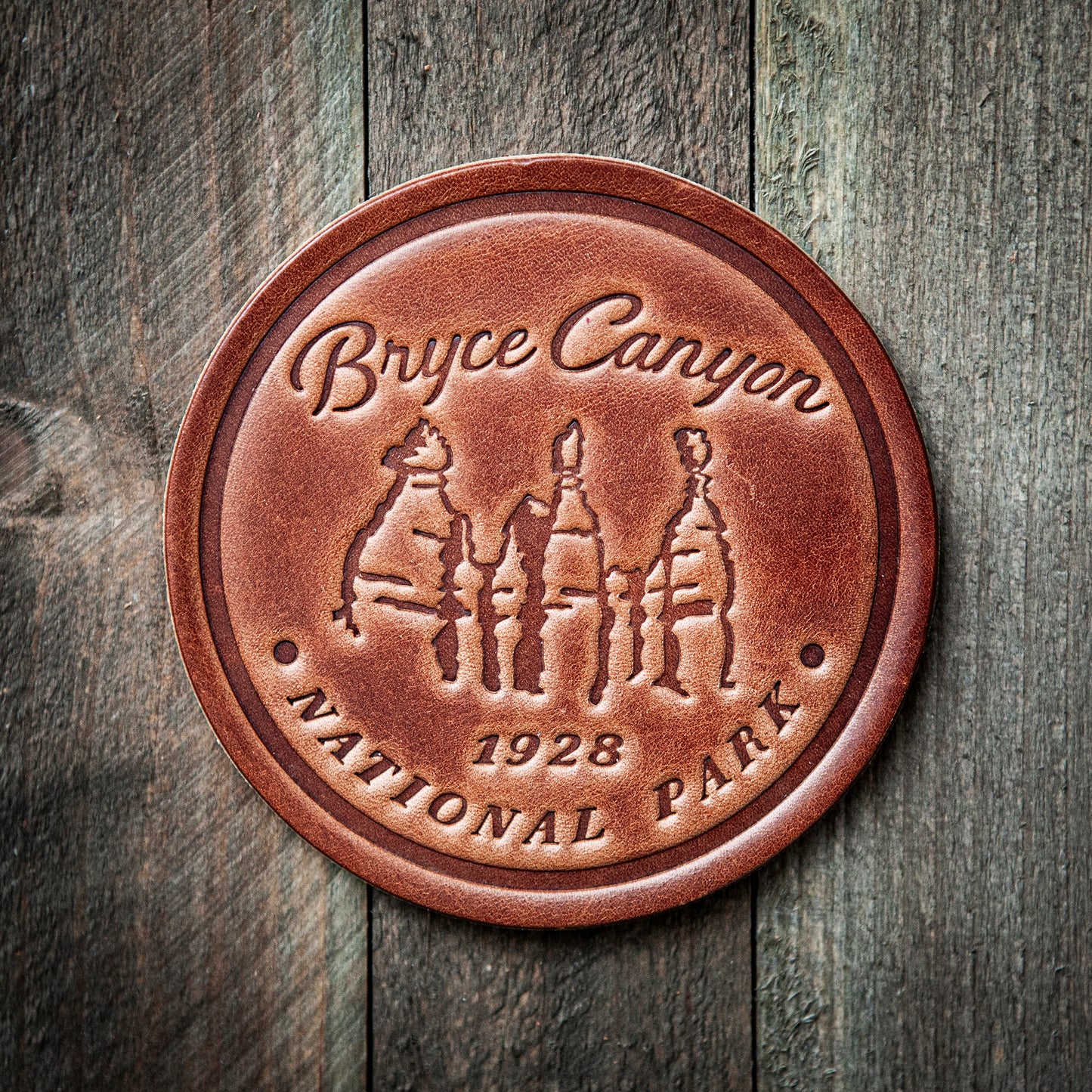 Bryce Canyon National Park Leather Coaster