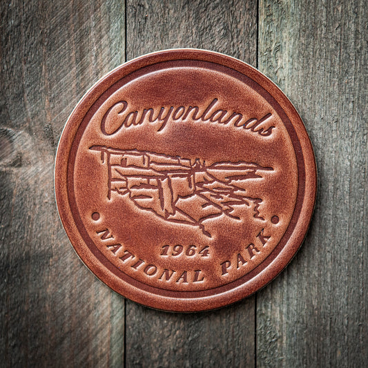 Canyonlands National Park Leather Coaster