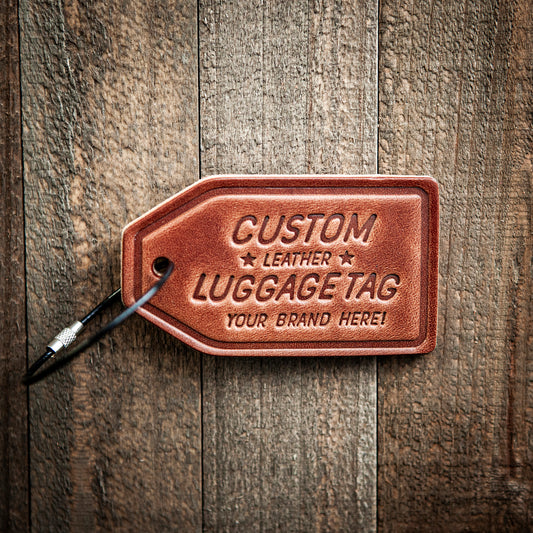 Custom Leather Luggage Tag - SEE DESCRIPTION FOR INSTRUCTIONS