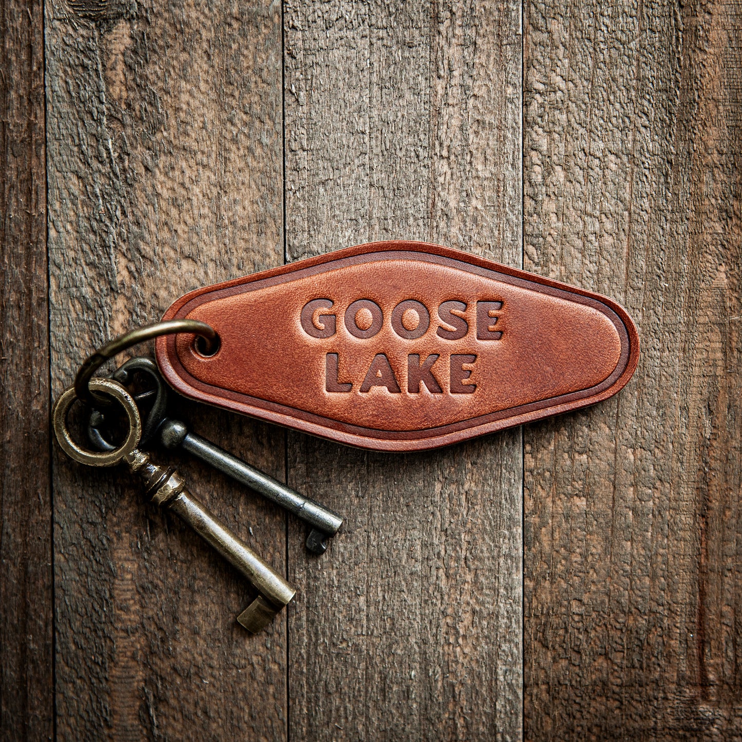 Goose Lake Leather Keychain Motel Style
