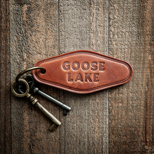 Goose Lake Leather Keychain Motel Style