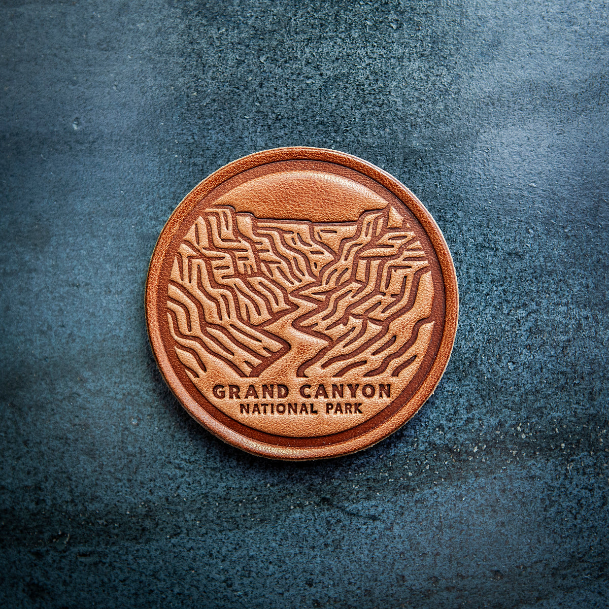 Grand Canyon National Park Leather Magnet Circle Style
