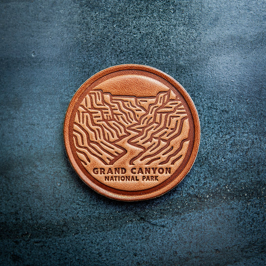 Grand Canyon National Park Leather Magnet Circle Style