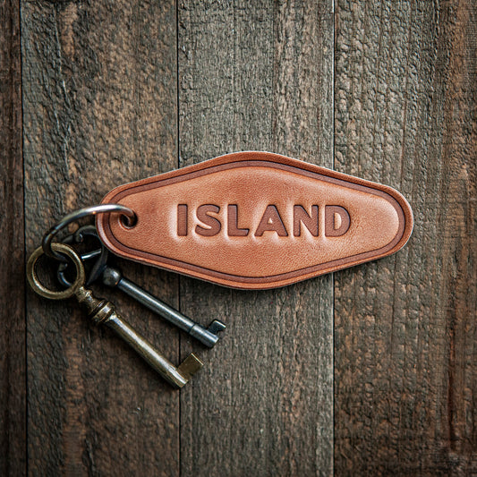 Island Leather Keychain Motel Style