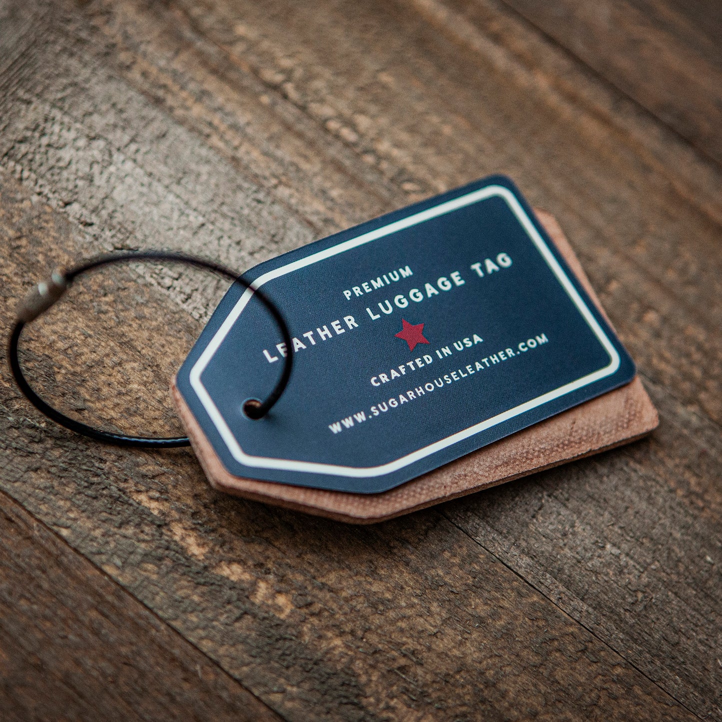 Big Sky Montana Leather Luggage Tag