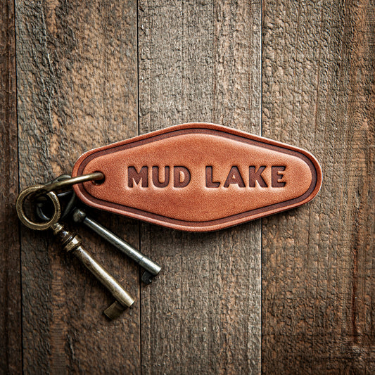 Mud Lake Leather Keychain Motel Style