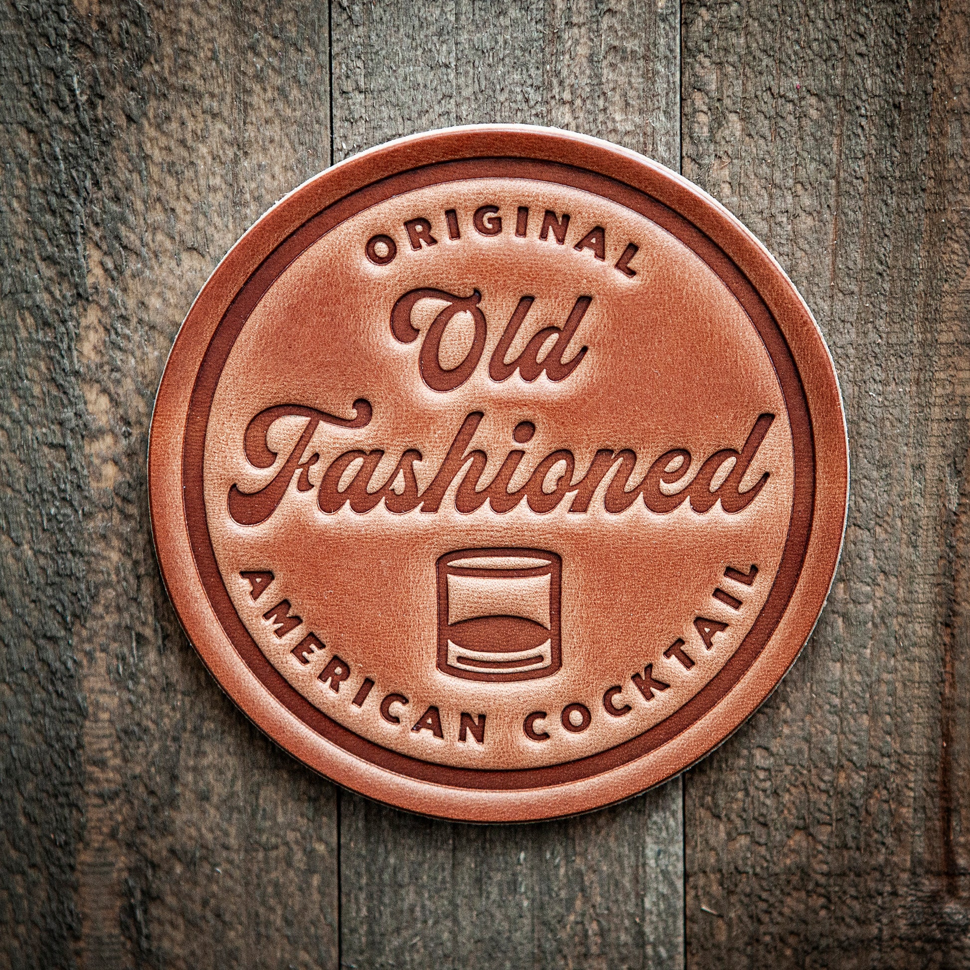 Old Fashioned Orginial American Cocktail Leather Coaster – Sugarhouse ...