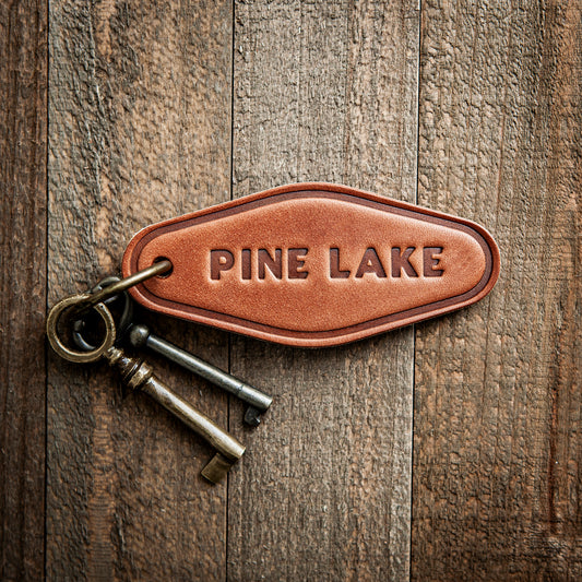 Pine Lake Leather Keychain Motel Style