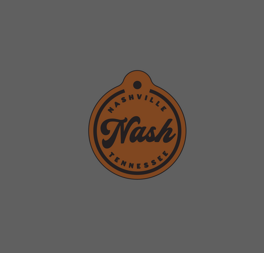 Nash Leather Keychain Circle Style