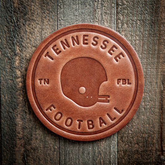 Tennessee Football Leather Coaster