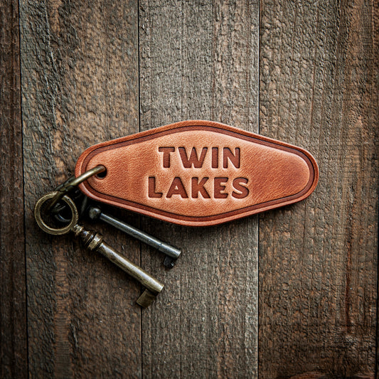 Twin Lakes Leather Keychain Motel Style