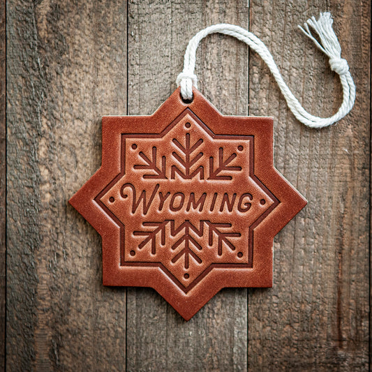 Wyoming Snowflake Holiday/Christmas Ornament