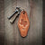 Texas Silhouette Leather Keychain Motel Style