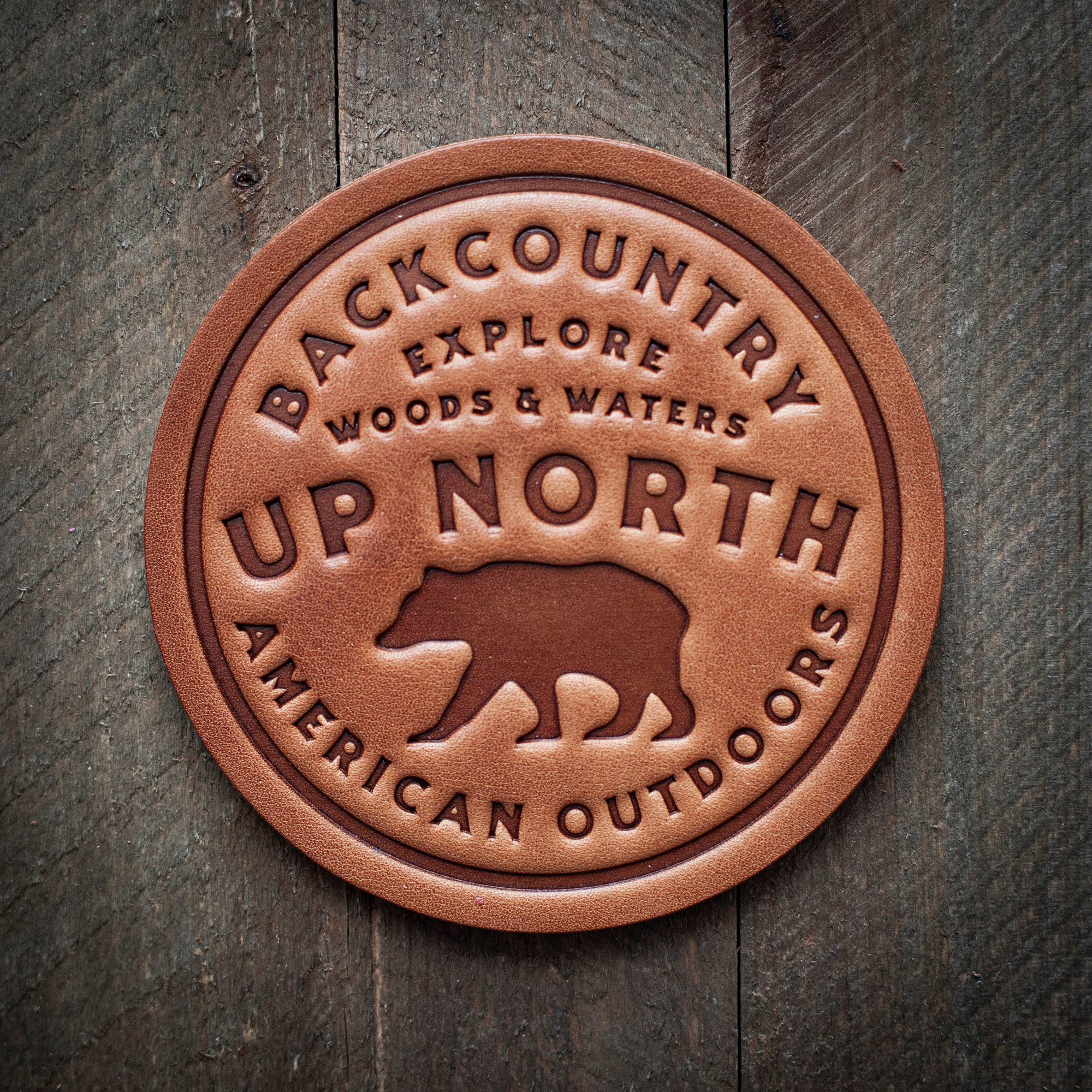 Up North Leather Coaster