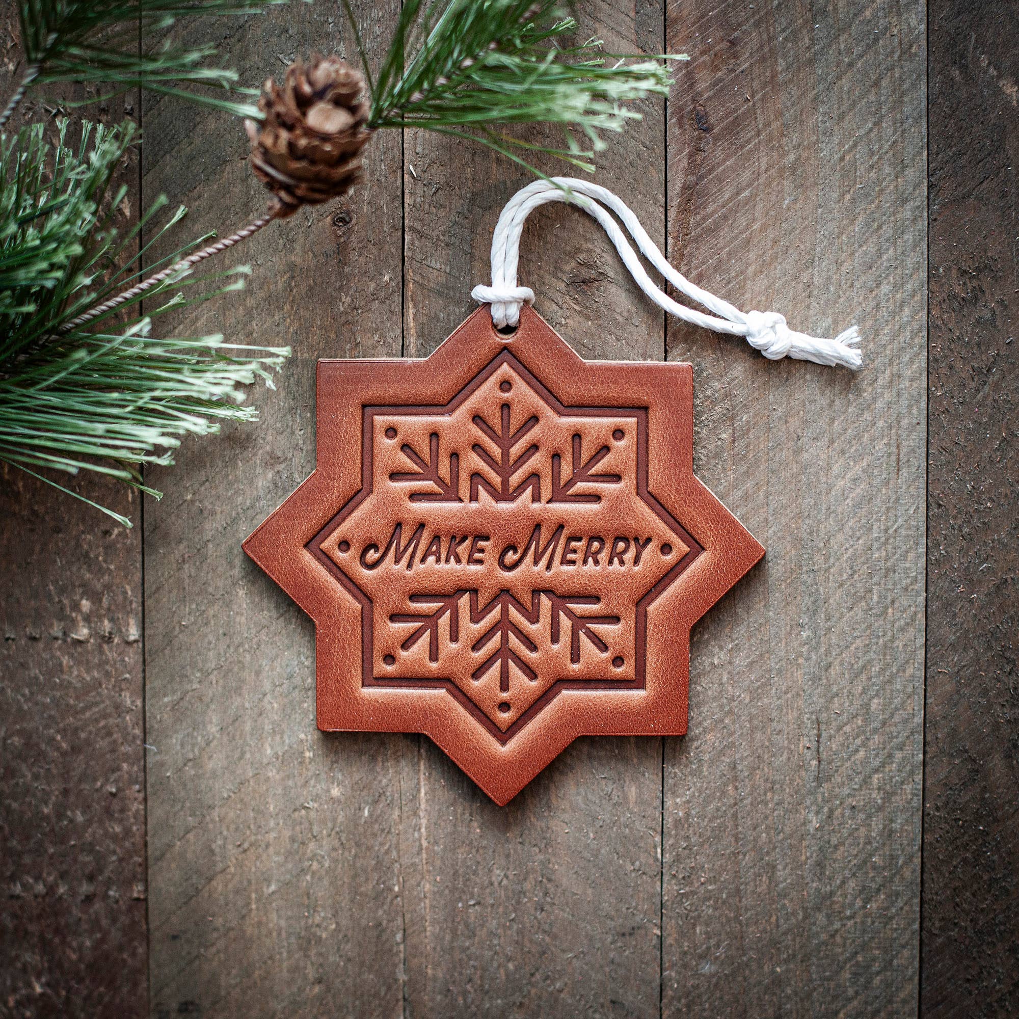Make Merry Snowflake Holiday/Christmas Ornament