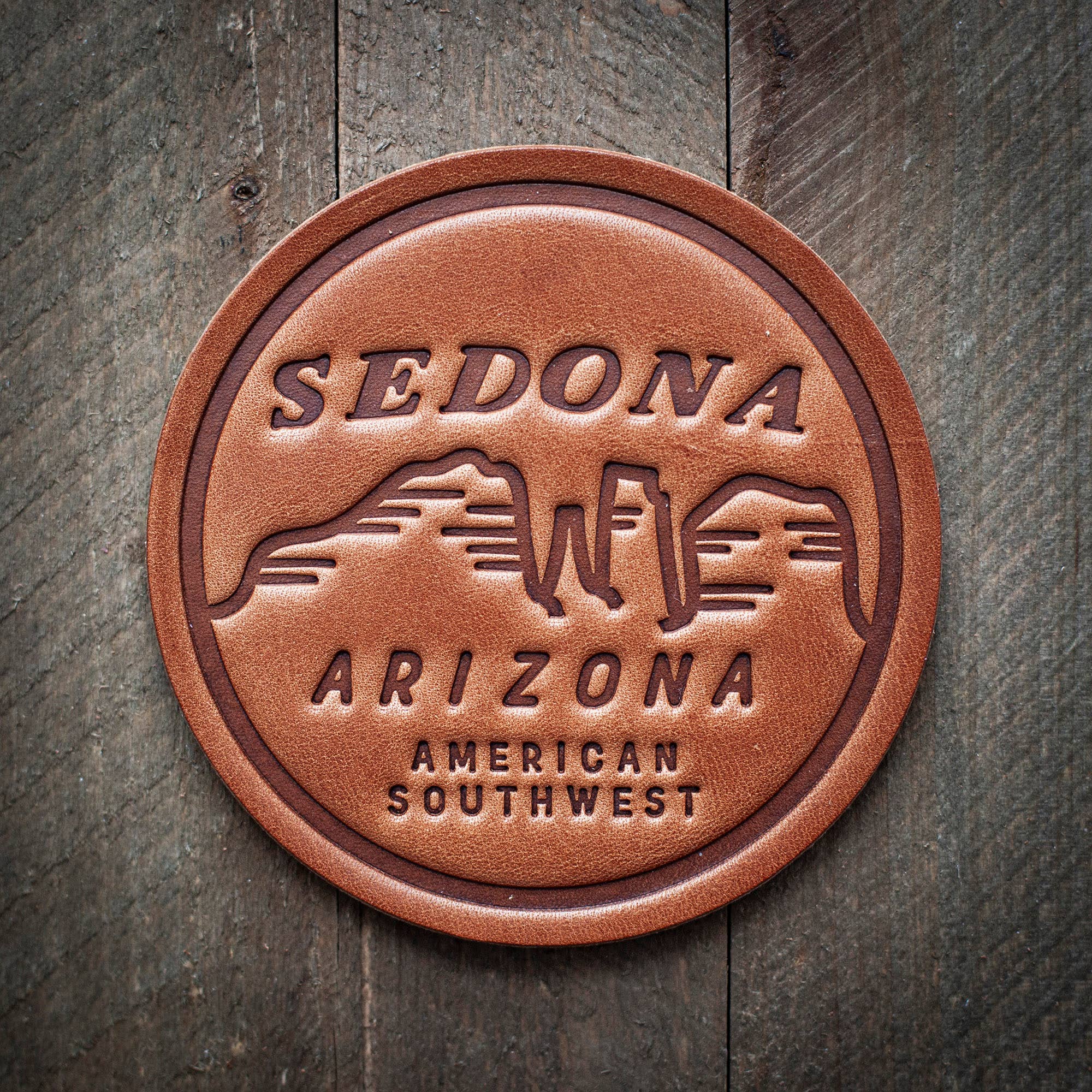 Sedona Arizona Leather Coaster