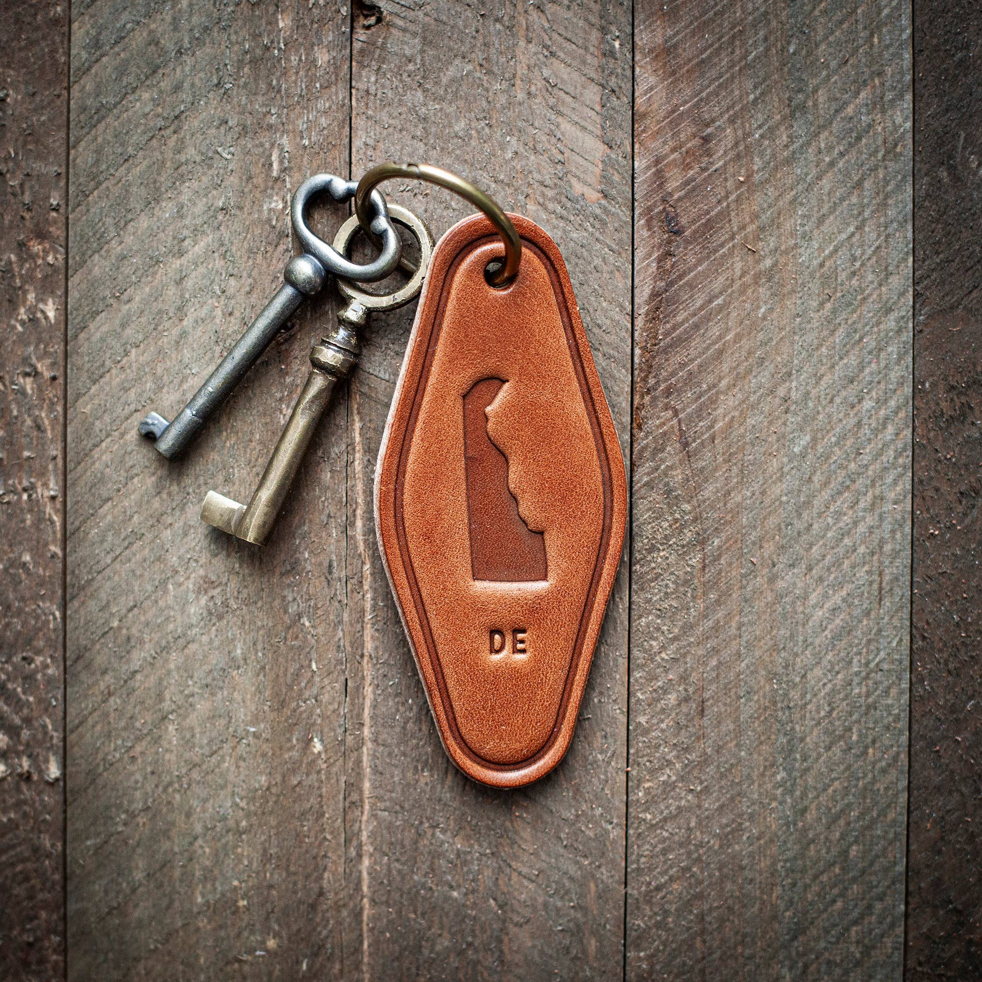 Delaware Leather Keychain Motel Style