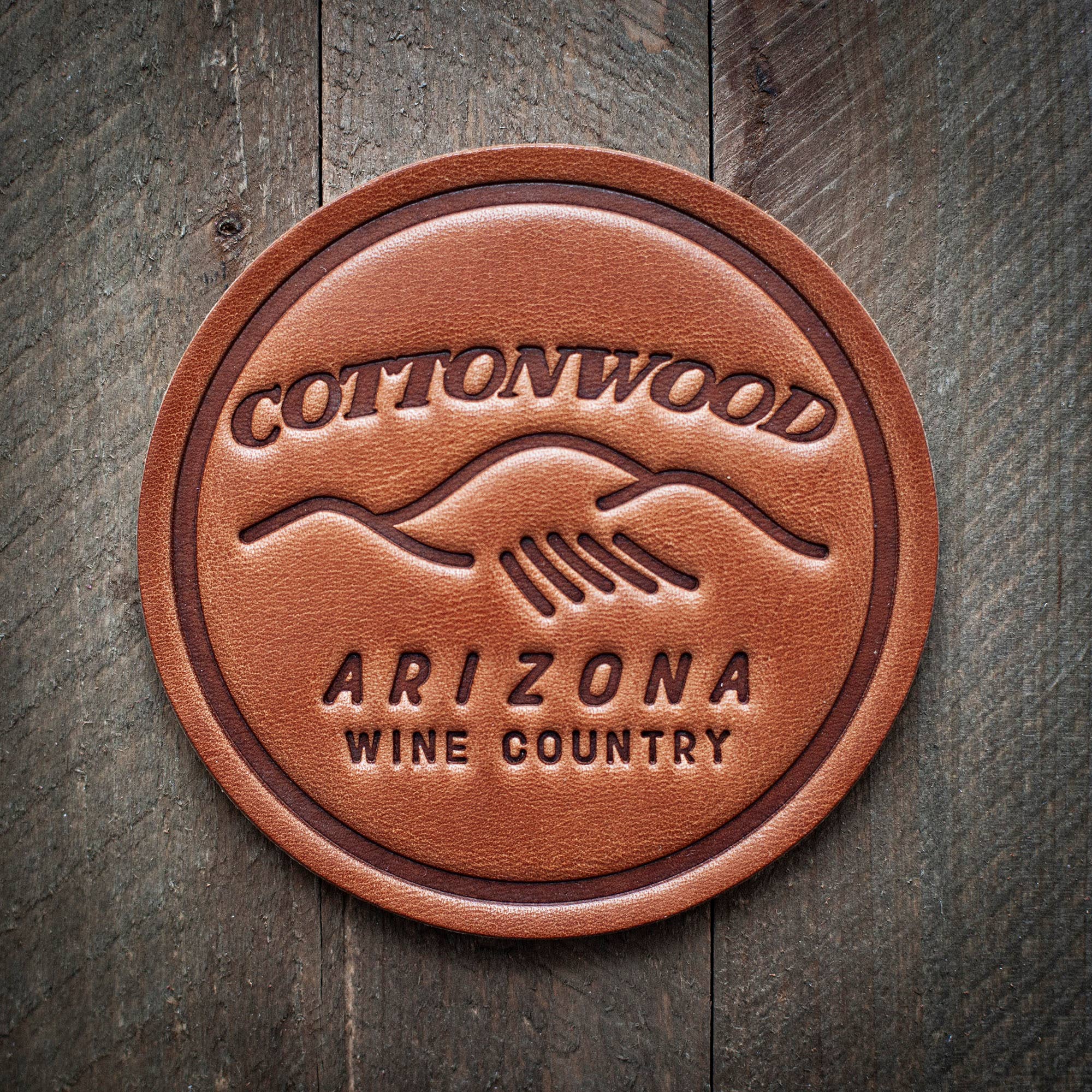 Cottonwood Arizona Leather Coaster