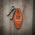 Oregon State Silhouette Leather Keychain Motel Style