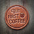 But First Coffee Leather Coaster