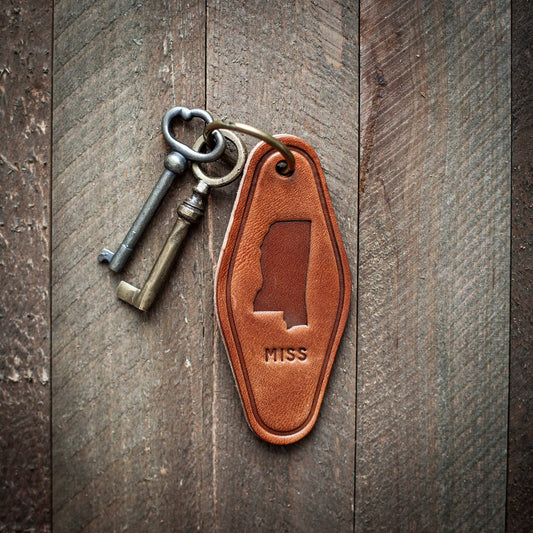 Mississippi Leather Keychain Motel Style