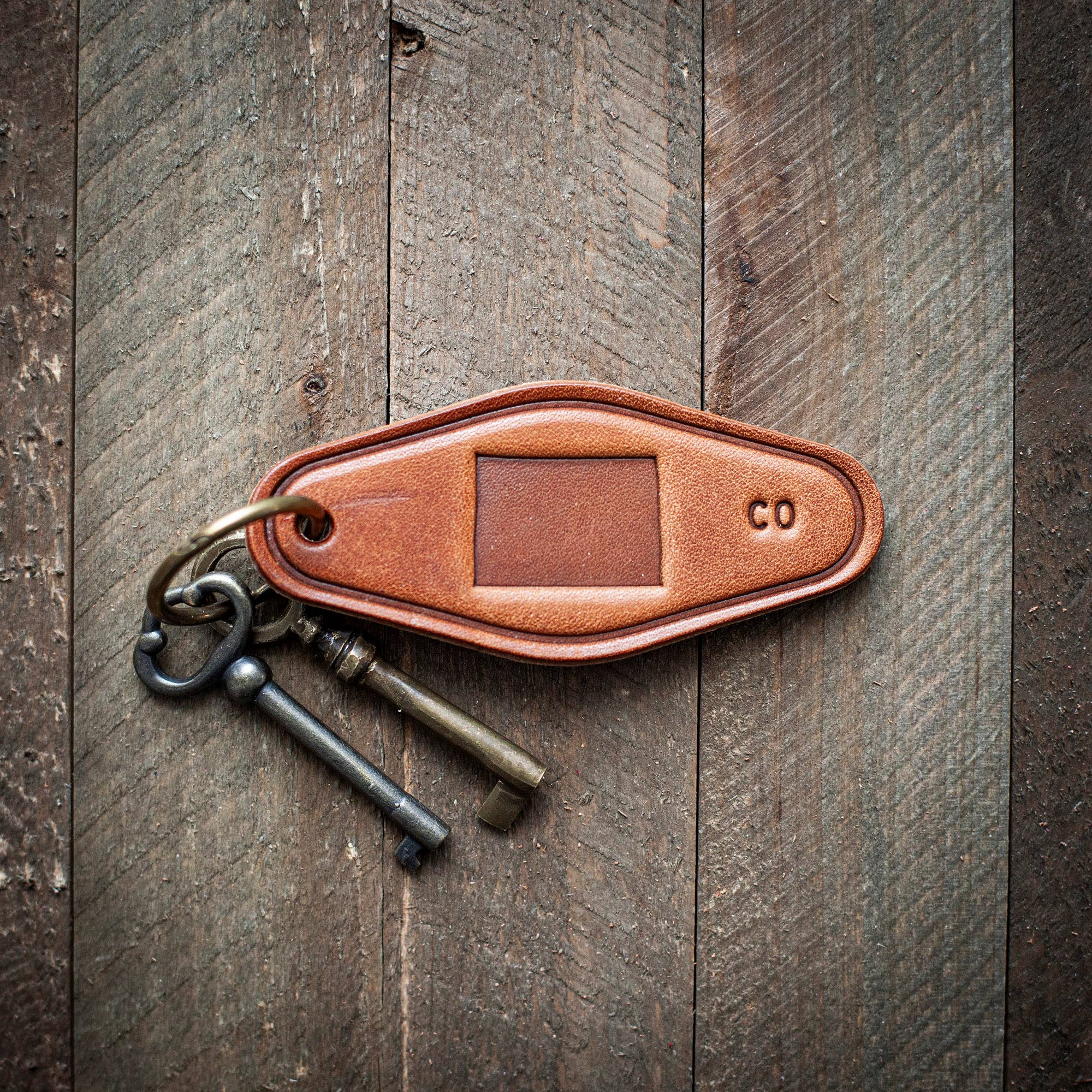 Colorado Leather Keychain Motel Style