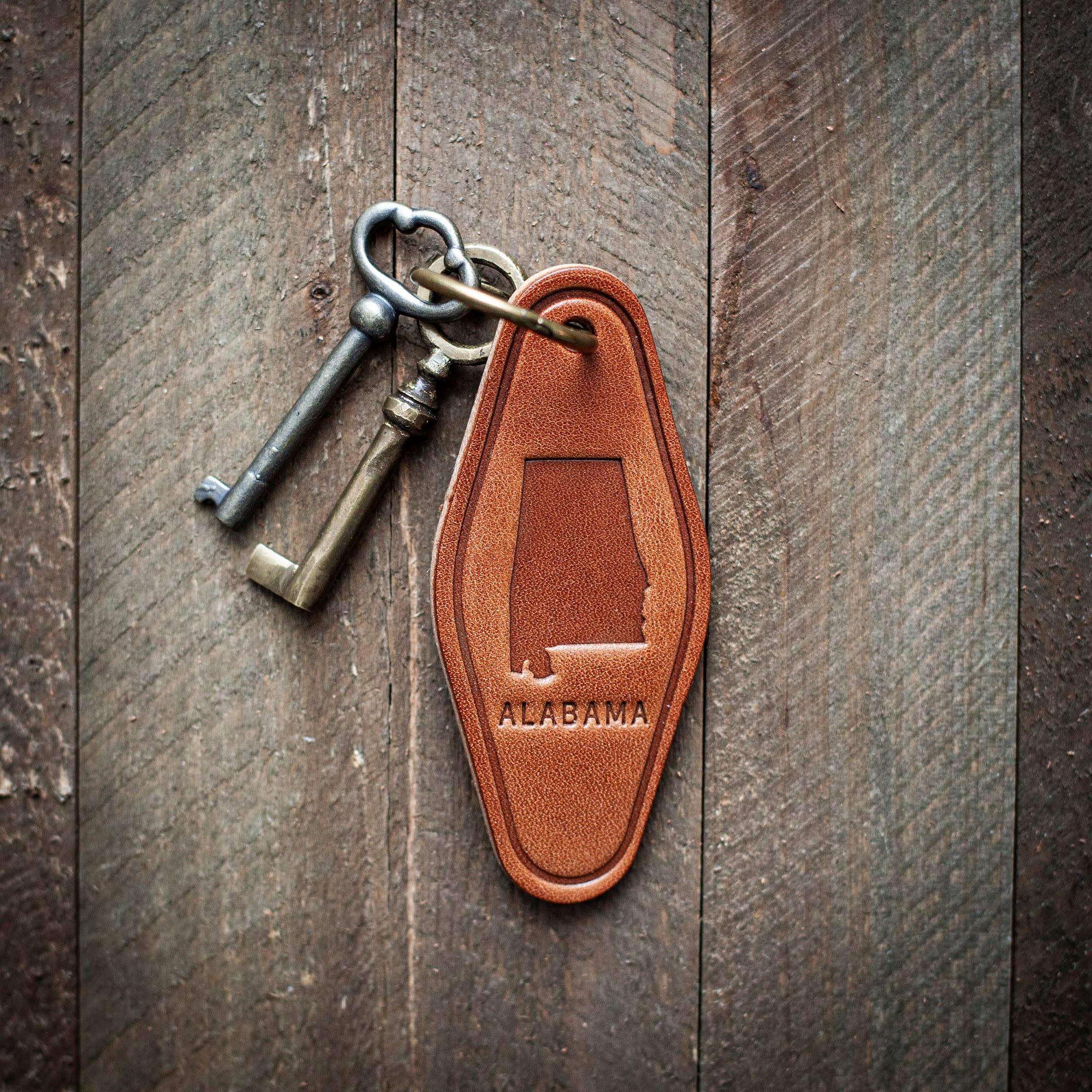 Alabama Leather Keychain Motel Style
