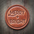 Merry + Bright Leather Coaster