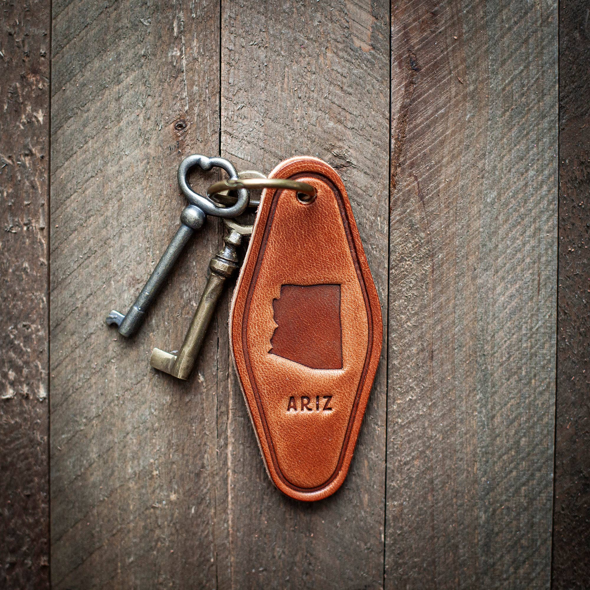 Arizona Leather Keychain Motel Style
