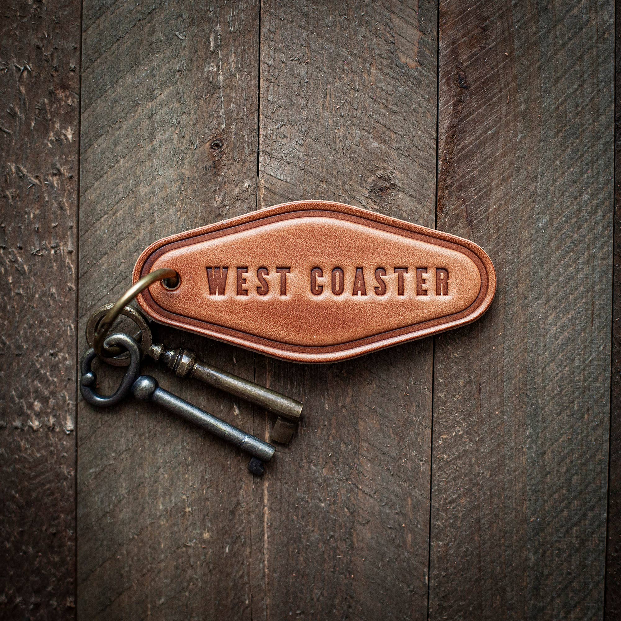 West Coaster Leather Keychain Motel Style