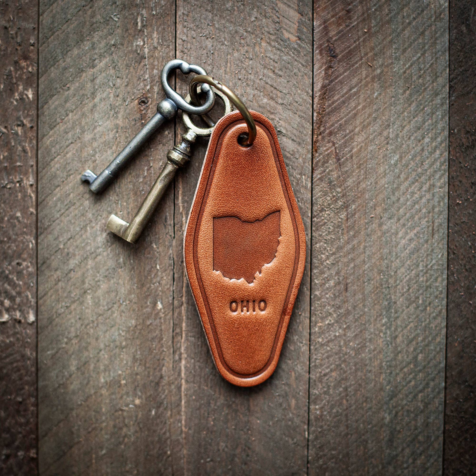 Ohio Leather Keychain Motel Style