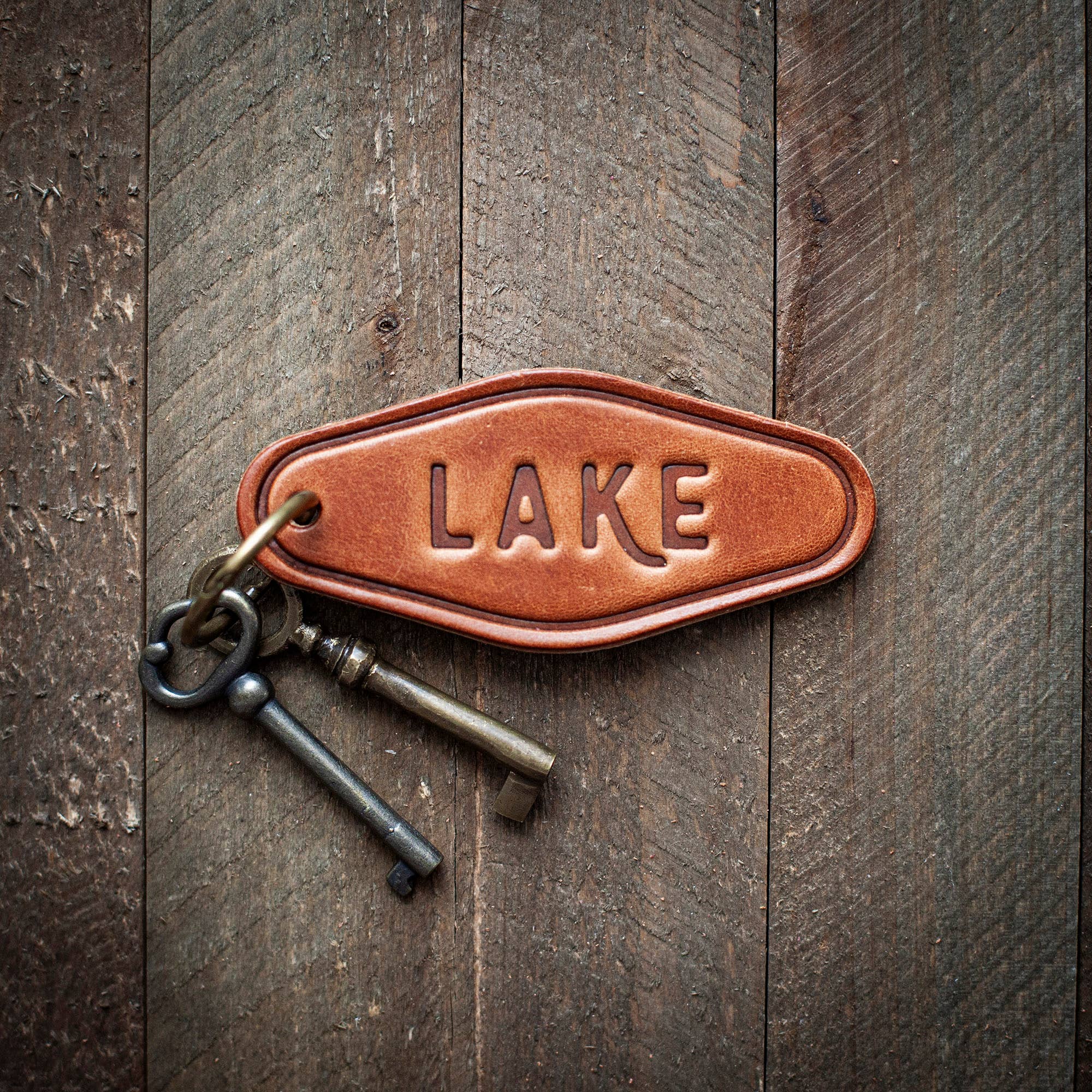 Lake Leather Keychain Motel Style