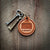 South Dakota Leather Keychain Circle